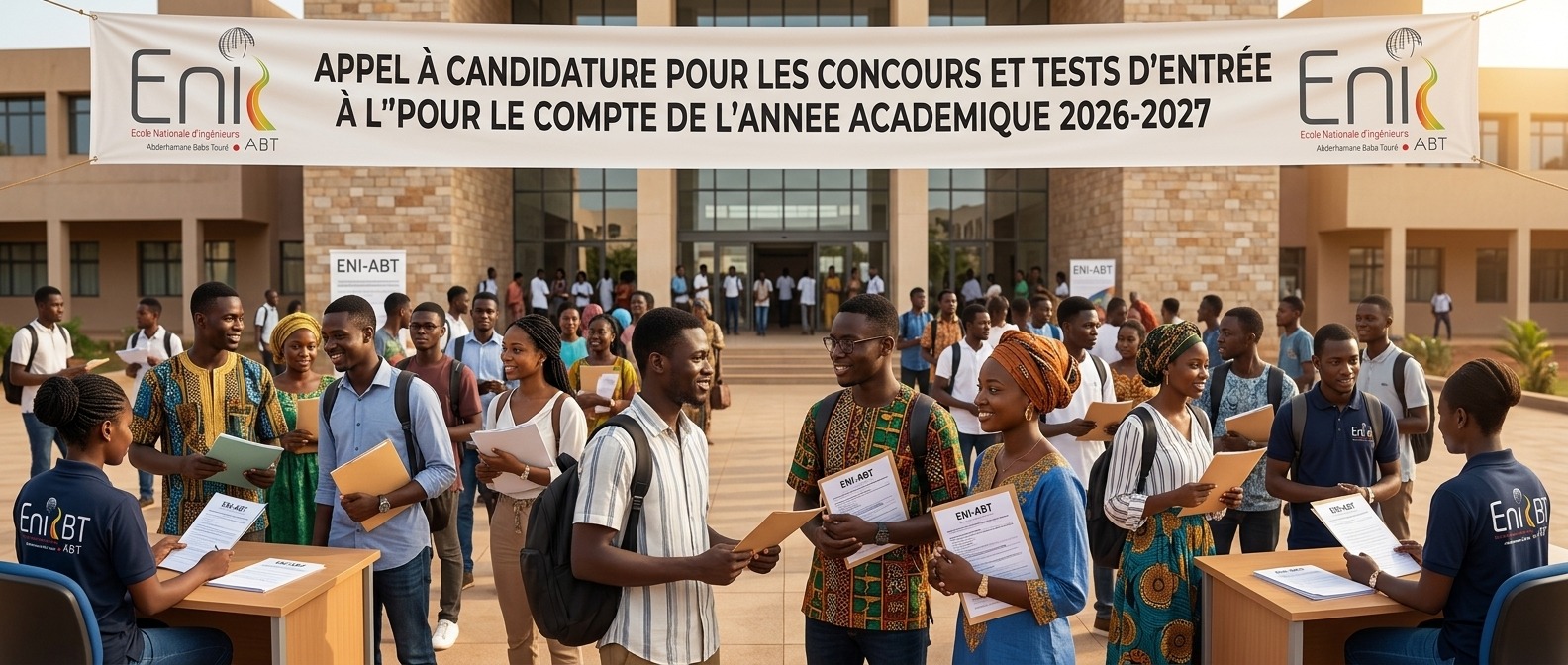 appel à candidature pour les concours et tests d'entrée à l'eni-abt pour le compte de l'annee academique 2026-2027